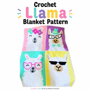 C2C Crochet Llama Blanket Pattern | Colorful Baby Afghan (PDF Pattern)