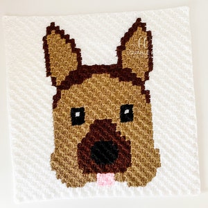 Dog Blanket Crochet Pattern Crochet Dog Blanket Pattern Crochet Dogs c2c Crochet Dog Squares Crochet Dog blanket Dog Patterns image 5