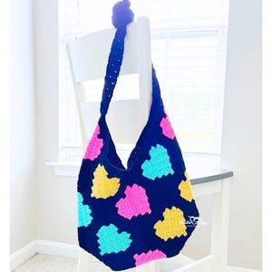 Neon Herzen Tasche Muster | Tragetasche häkeln Muster | Sommer Tragetasche Muster | Strandtasche Häkelanleitung | Pool Bag mit Häkelmuster