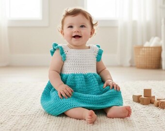 crochet little sweetie dress Crochet My Little Sweetie Baby Dress Pattern PDF in 3 Different Sizes  Newborn, 3 Months and 6 Months