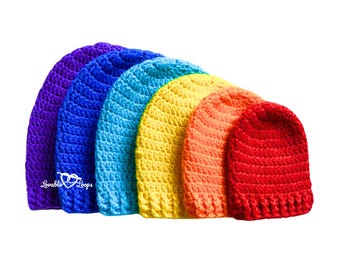 All Sizes Crochet Hat Pattern Beginner • Crochet Beanie Pattern All Sizes • Crochet Beanie Pattern • Ribbed Beanie • Women, Men, Kids, baby