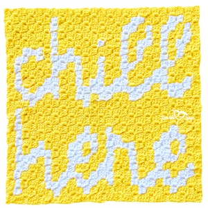 Chill Here crochet pattern | c2c crochet pattern | crochet pillow pattern | c2c crochet square | crochet pillow cover pattern