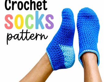 Crochet Socks Pattern - Women's Sizes PDF (Digital Download)