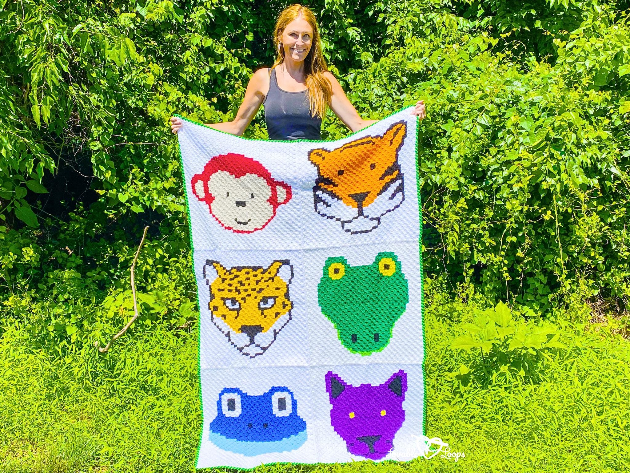 C2C Crochet Jungle Animal Blanket Pattern | Safari Baby Afghan (PDF ...