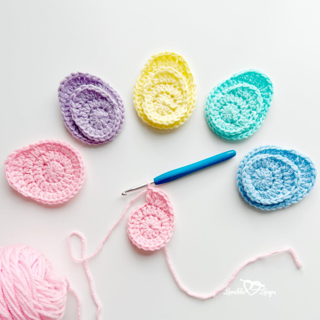 Crochet Easter Egg Applique Pattern (PDF Pattern) - Etsy
