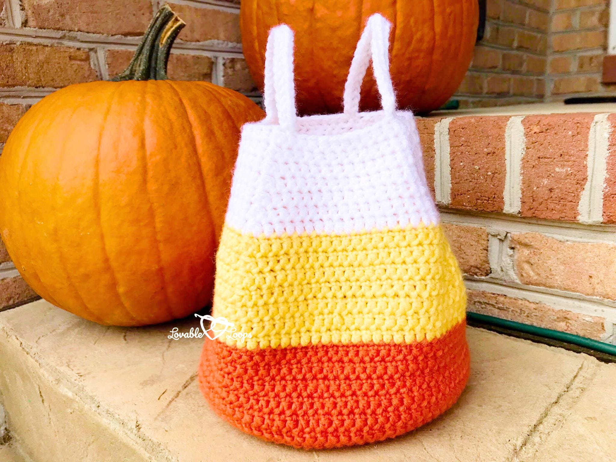 Crochet Candy Corn Bag Pattern • Halloween Treat Tote (PDF Pattern) - Etsy