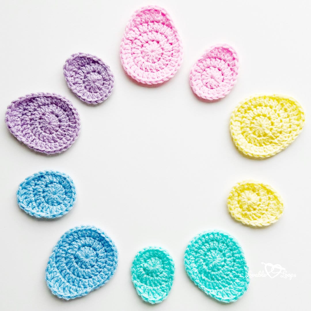 Crochet Easter Egg Applique Pattern (PDF Pattern) - Etsy