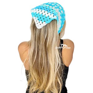 Bandana Crochet Pattern --- Crochet Bandana Pattern --- PDF Crochet Pattern --- Boho Crochet Pattern --- Head Scarf Crochet Pattern