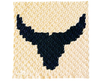 Longhorn C2C Crochet Pattern | Texas University (PDF Pattern)