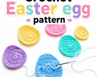 Patrón de aplique de huevo de Pascua a crochet (patrón en PDF)