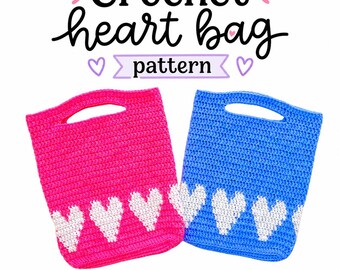 Häkelanleitung für eine Herztasche, Valentinstag-Geldbörse (PDF), einfache Häkelhandtasche
