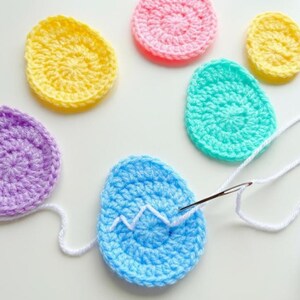Crochet Easter Egg Applique Pattern (PDF Pattern) - Etsy