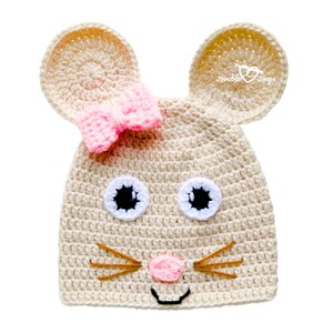 Mouse Crochet Hat Pattern, Crochet Pattern Hat Mouse, Mouse Hat Pattern Crochet, Crochet Mouse Beanie Hat Pattern, Mouse Hat Pattern Crochet
