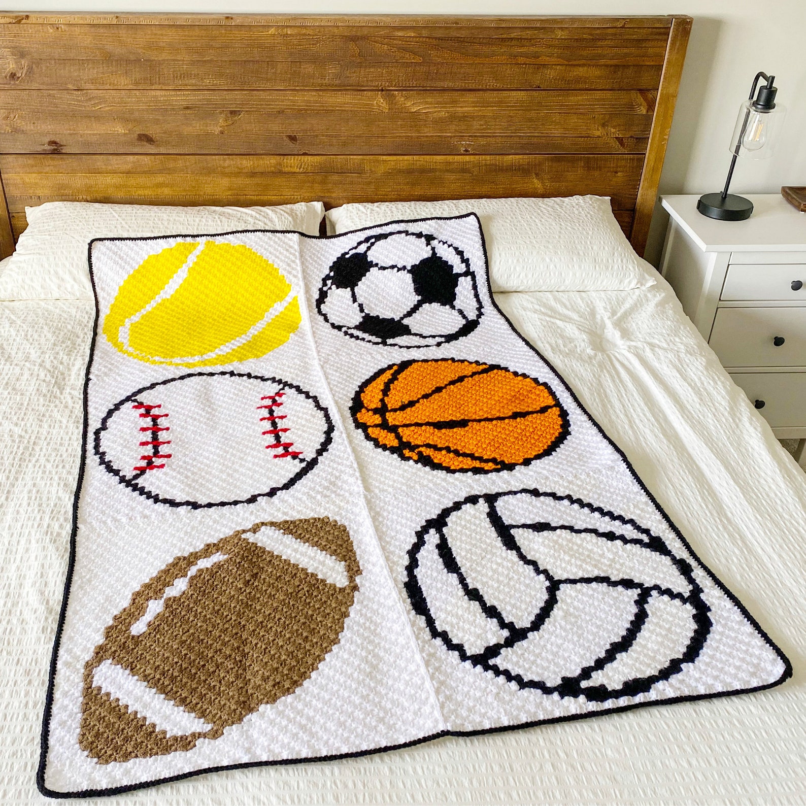 Sports Blanket Crochet Pattern Crochet Sports Blanket Etsy