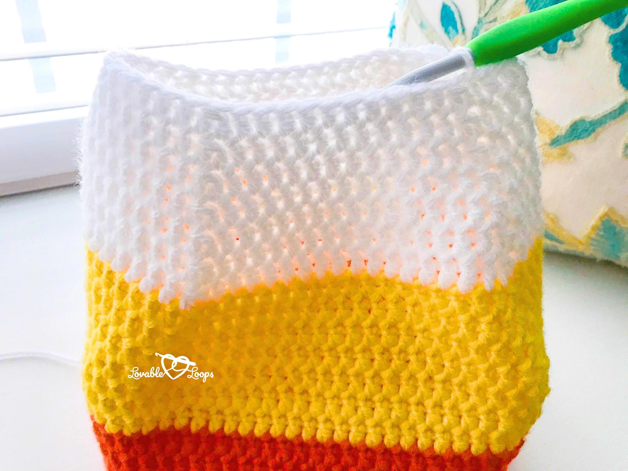 Crochet Candy Corn Bag Pattern • Halloween Treat Tote (PDF Pattern) - Etsy