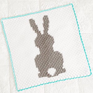 Modello per coperta Baby Bunny all'uncinetto / da angolo ad angolo (c2c) Modello per coperta Baby Bunny / Modello per coperta all'uncinetto / Decorazioni per la casa moderne all'uncinetto