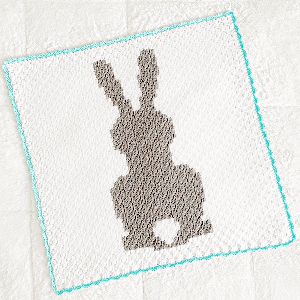 Baby Bunny Blanket Crochet Pattern | corner to corner (c2c) Baby Bunny Blanket Pattern | Crochet Blanket Pattern | Crochet Modern Home Decor