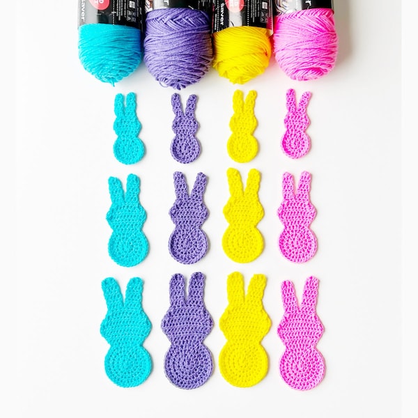 Crochet Easter Peeps Pattern, Easter Peeps Crochet Pattern, Crochet Applique Pattern, Crochet Peeps Pattern, Easter Peeps Applique, Applique
