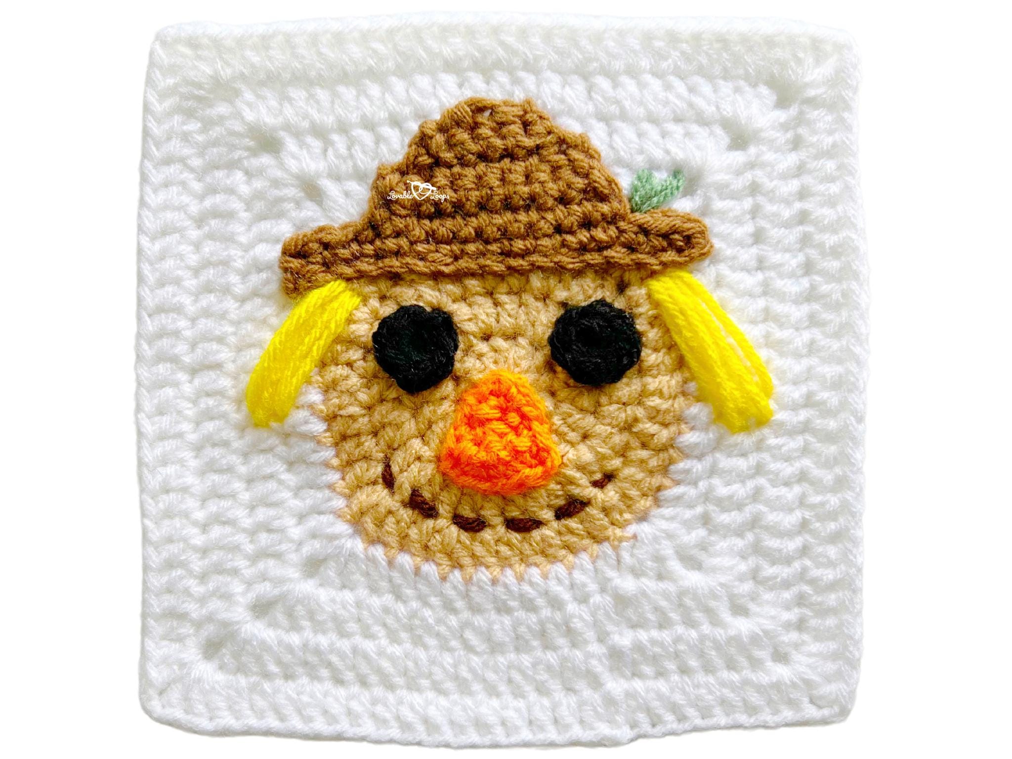 Crochet Scarecrow Granny Square Pattern • Thanksgiving Crochet Pattern • Fall Decor Crochet Pattern • Crochet Thanksgiving Scarecrow Pattern