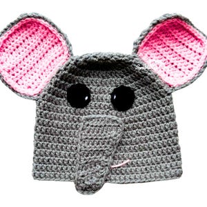 Elephant Crochet Hat Pattern, Crochet Pattern Hat Elephant, Elephant Hat Pattern Crochet, Crochet Beanie Hat Pattern, Crochet Hat Pattern
