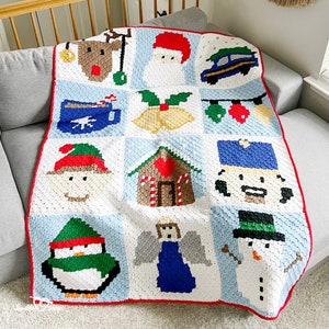 Christmas Blanket c2c pattern c2c crochet c2c graph c2c pattern corner to corner c2c crochet pattern christmas crochet pattern image 1