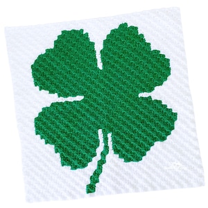 Four Leaf Clover Crochet Pattern | C2C Shamrock Graph (Digital Download)