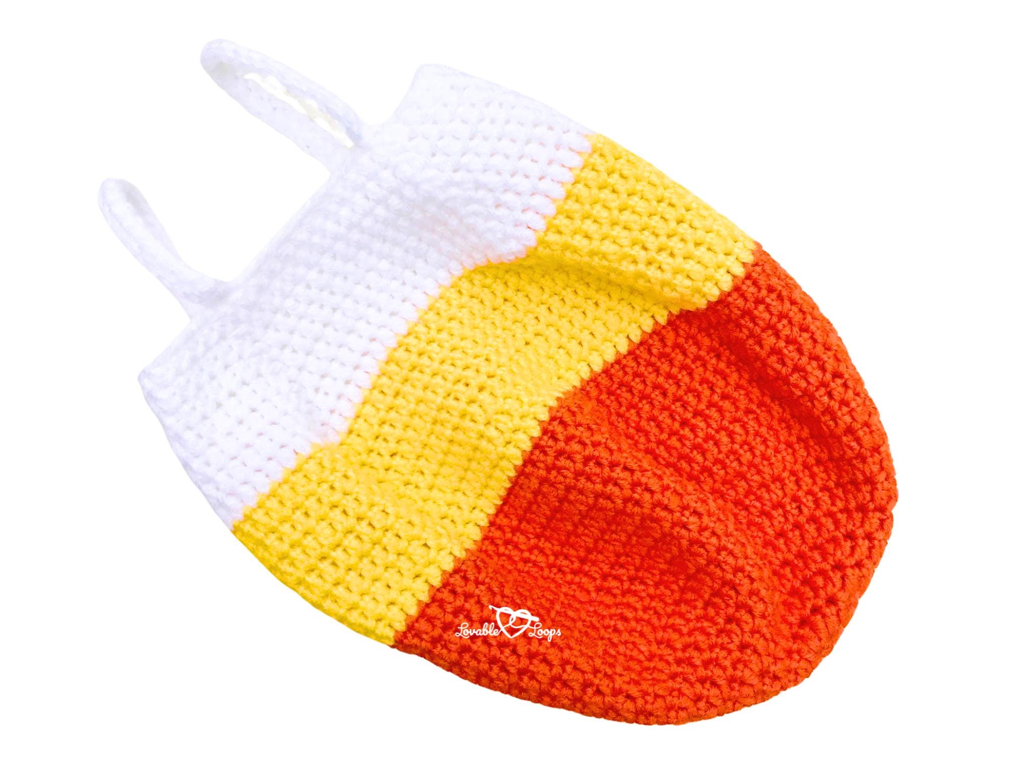 Crochet Candy Corn Bag Pattern • Halloween Treat Tote (PDF Pattern) - Etsy