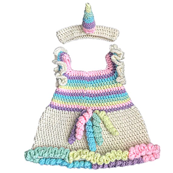 unicorn dress with headband