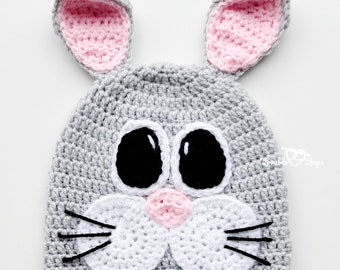 Bunny Crochet Hat Pattern, Crochet Pattern Hat Bunny, Bunny Hat Pattern Crochet, Crochet Beanie Hat Pattern, Bunny Crochet Hat Pattern