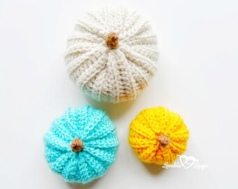 Pumpkin Amigurumi Crochet Pattern - 3 Sizes (PDF Pattern)