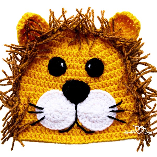 Crochet Lion Hat - Etsy