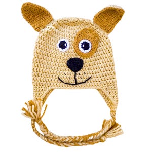 3 Sizes Dog Puppy Hat Crochet Pattern ONLY | Crochet Dog Hat Pattern | Toddler, Child & Adult Sizes Dog Puppy Beanie Hat Crochet Pattern