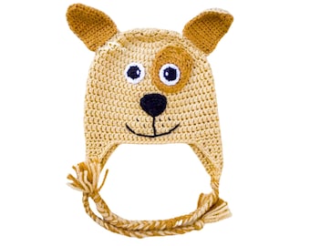 3 tailles de chien chiot chapeau au crochet UNIQUEMENT | Modèle de chapeau pour chien au crochet | Bonnet pour chien chiot, bonnet et bonnet au crochet, tailles tout-petits, enfants et adultes