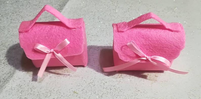 Set of 10 Mini handbags birth and baptism bag confetti Baby shower Wedding favor Basket