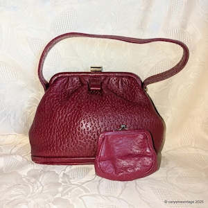 Boots weinrot peccary Leder Handtasche bordeaux rot