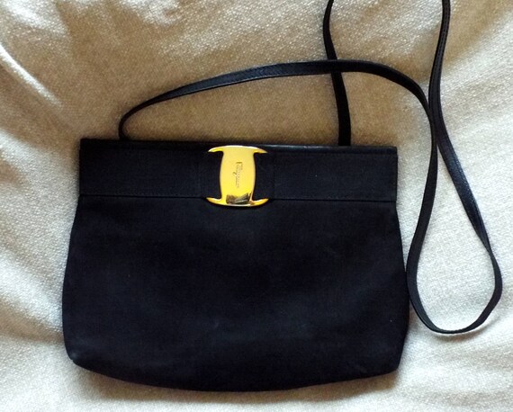 black suede clutch purse