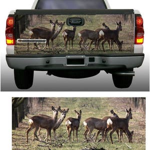 Deer hunting landscape mural tailgate wrap vinyl graphic decal