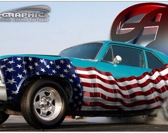 Avalon go kart race car vinyl graphic decal half wrap