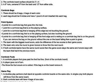 Cornhole Rules Etsy