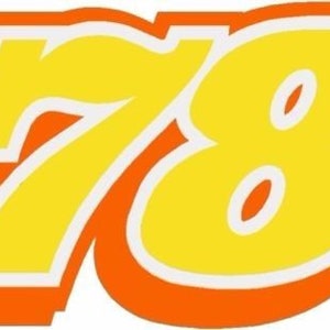 Two Color Race Car number decal street stock late model IMCA dirt vinyl graphic sticker