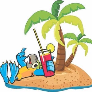 Parrot drink beach vinyl graphic decal sticker window rv motorhome toolbox golf cart