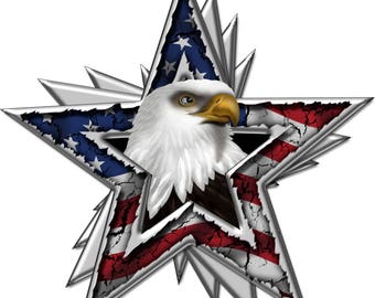 American flag bald eagle star race car go kart motorcycle golf cart tool box window hood semi trailer vinyl graphic decal sticker