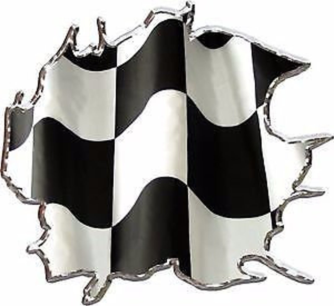 Checkered Racing Flag Motorcycle Race Car Go Kart Golf Cart Hood Window