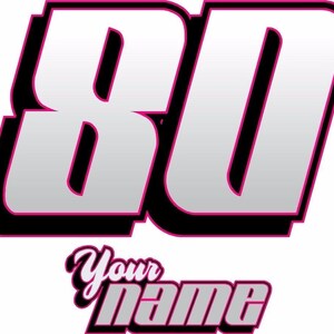 Race Car Number Decal Street Stock Late Model IMCA Dirt Vinyl Graphic ...