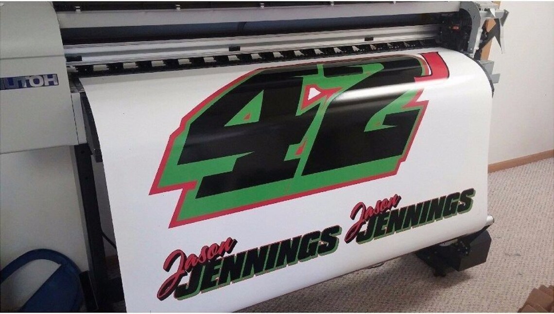 Race Car Number Decal Street Stock Late Model IMCA Dirt Vinyl Etsy