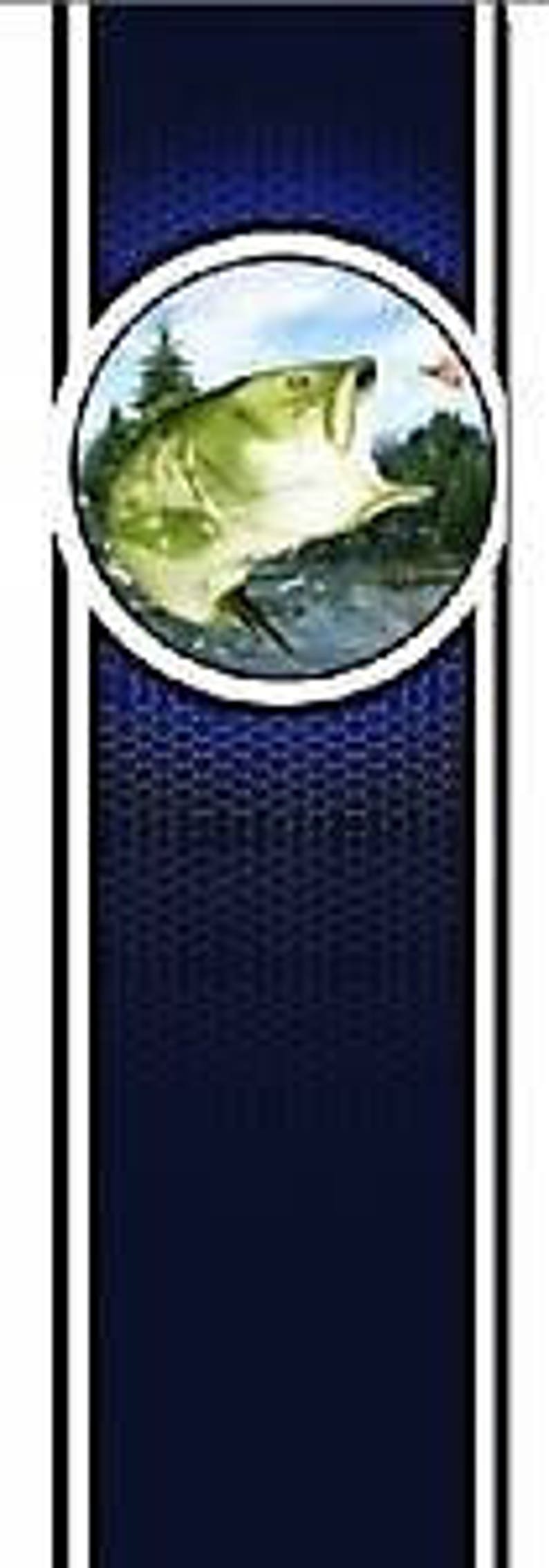 Large mouth bass fishing truck bed band vinyl graphic striping set