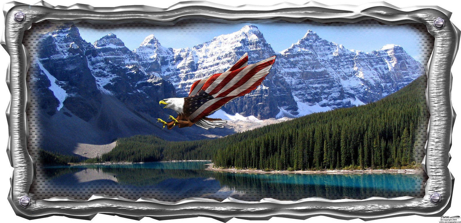 mountain peak eagle frame