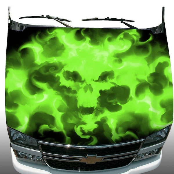 Green Skull Car Wrap Etsy