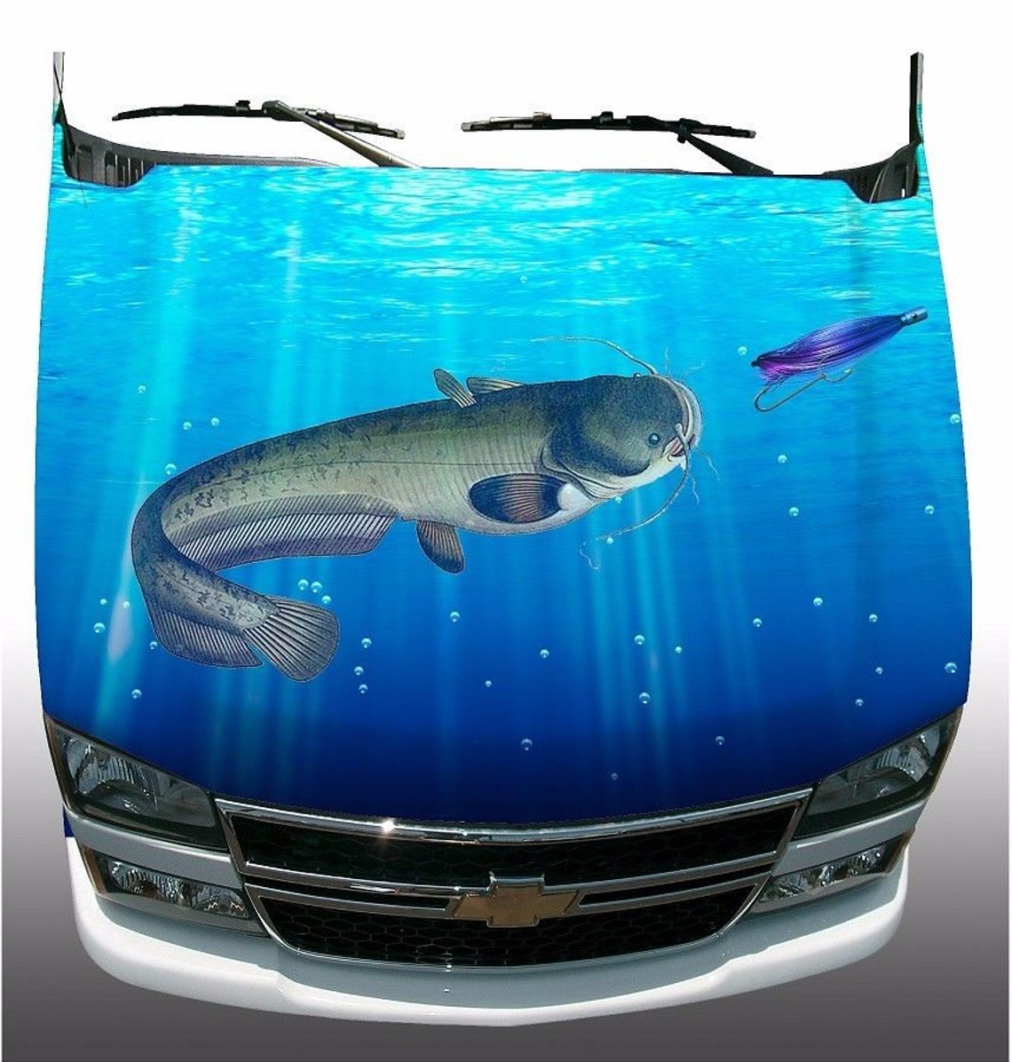 Catfish Fishing Hood Wrap Vinyl Graphic Decal Etsy