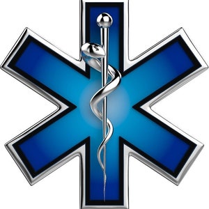 EMS Star of Life vinyl graphic decal sticker window toolbox golf style 1